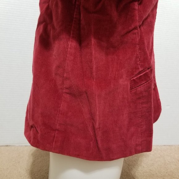 L.L. Bean jacket 12 corduroy ribbed blazer lined three button pockets YR81 - Picture 6 of 15